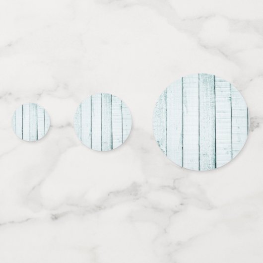 Aquamarine Rustikale Monogram Wedding Confetti Konfetti (Rückseiten)