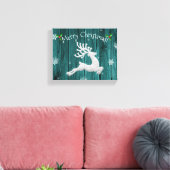 Aquamarine Rustikale Weihnachtsmeisterschaft Canva Leinwanddruck (Insitu (Wohnzimmer))