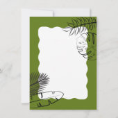 Aquamarine Safari-Tiere Dankeskarte (Rückseite)