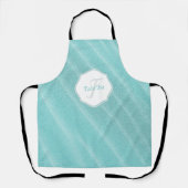 Aquamarine Sand Ripples Personalisierte Schürze (Vorderseite)