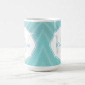 Aquamarine Sandwellen personalisieren Tasse (Mittel)