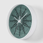 Aquamarine Sardine Zeichnend Muster Uhr (Winkel)