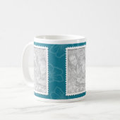 aquamarine Schablone von 3 Foto Kaffeetasse (Vorderseite Links)