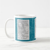 aquamarine Schablone von 3 Foto Kaffeetasse (Links)