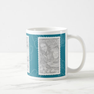 aquamarine Schablone von 3 Foto Kaffeetasse