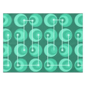 Aquamarine Schaltkreise des mittleren Jahrhunderts Tischdecke (Vorderseite (Horizontal))