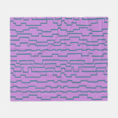 Aquamarine Schaltlinien Fleecedecke (Vorderseite (Horizontal))