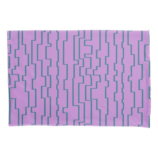 Aquamarine Schaltlinien Kissenbezug (Vorderseite)