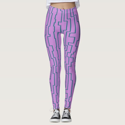 Aquamarine Schaltlinien Leggings (Vorderseite)