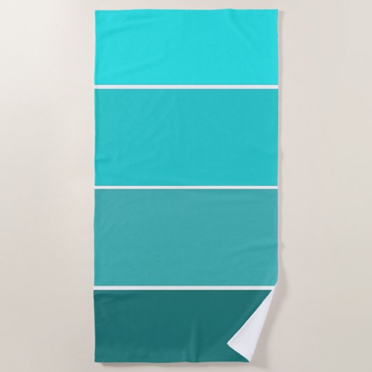 Aquamarine Schattierungen Strandtuch (Vorderseite)