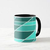 Aquamarine Schattierungen Tasse (VorderseiteRechts)