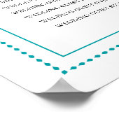 Aquamarine Schaukelfische 24 x 36 Seetabelle Poster (Ecke)