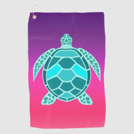 Aquamarine Schildkröte Golfhandtuch