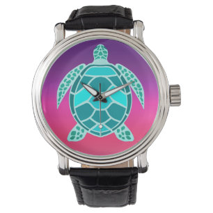 aquamarine Schildkröte, grün Armbanduhr