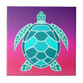 aquamarine Schildkröte, grün Fliese (Vorderseite)
