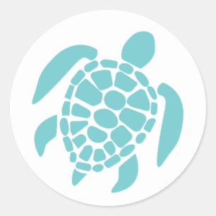 Aquamarine Schildkrötenklemme   Sea Turtle Sticker