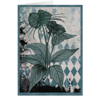 Aquamarine Schläger-Pflanzen-botanische Karte