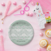 Aquamarine Schleifplatte und Weißblechplatte Pappteller (Party)