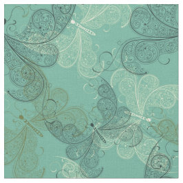 Aquamarine Schmetterlinge 2 Stoff