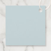 aquamarine Schmetterlinge bevorzugen Tags Geschenkanhänger (Rückseite)