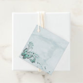 aquamarine Schmetterlinge bevorzugen Tags Geschenkanhänger (Beispiel)