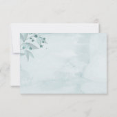 aquamarine Schmetterlinge Blätter botanisch Dankeskarte (Rückseite)