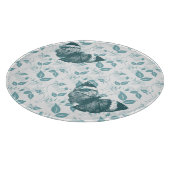 Aquamarine Schmetterlinge Schneidebrett (Ecke)