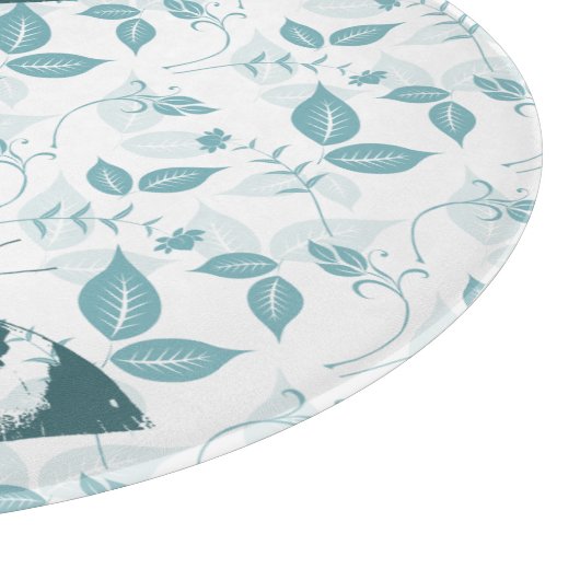 Aquamarine Schmetterlinge Schneidebrett (Ecke)