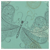 Aquamarine Schmetterlinge Stoff (Nahaufnahme)