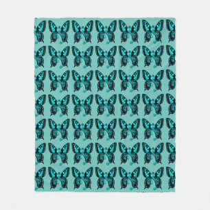 Aquamarine Schmetterlingsbewusstsein Fleece-Decke Fleecedecke