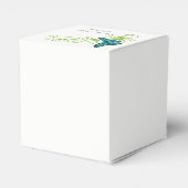 Aquamarine Schmetterlingsflora-Gastgeschenk Hochze Geschenkschachtel (Rückseite)