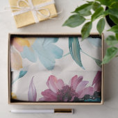 Aquamarine Schmetterlingsflora Multicolor Kunst Seidenpapier (Geschenk)