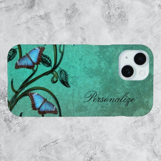 Aquamarine Schmetterlingsseite Case-Mate iPhone Hülle