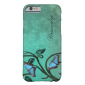 Aquamarine Schmetterlingsseite Case-Mate iPhone Hülle (Rückseite)