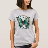 Aquamarine Schmetterlingsstars Celestizent Crescen T-Shirt (Vorderseite)