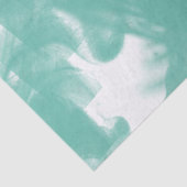 Aquamarine Schmuckstücke über weißes Dekoupage Seidenpapier (Detail)