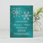 AQUAMARINE SCHNEEFLACHENGRUPPE EINLADUNG (Stehend Vorderseite)