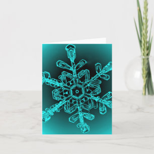 Aquamarine Schneeflocke Karte