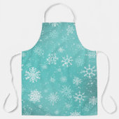 Aquamarine Schneeflocken Schürze (Vorderseite)