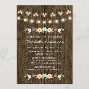 Aquamarine Schnur Licht-Fall-der rustikalen Einladung