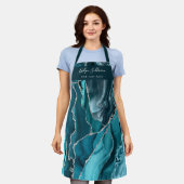 aquamarine Schönheit berufliche Schürze (Getragen)