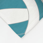 aquamarine Schule oder Clubmannschaft färbt Volley Fleecedecke (Ecke)