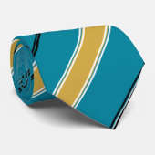 Aquamarine Schwarz-und GoldKrawatte Krawatte (Gerollt)