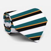 Aquamarine Schwarz-weiße und Krawatte (Gerollt)