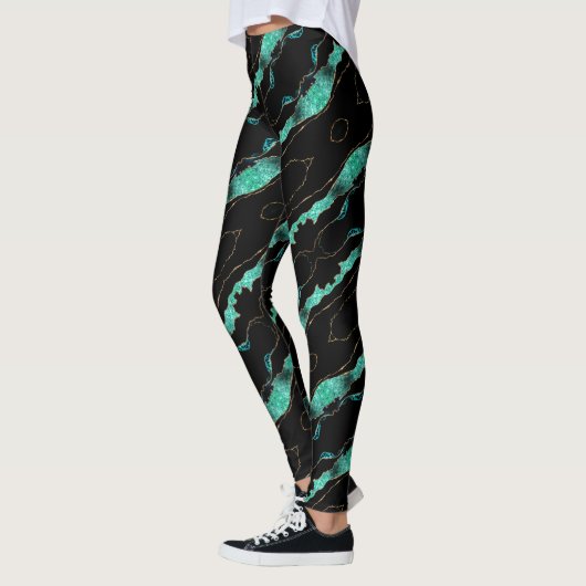 Aquamarine Schwarze Leggings (Links)