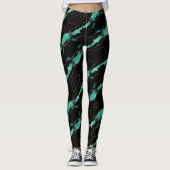 Aquamarine Schwarze Leggings (Vorderseite)
