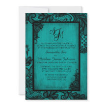 Aquamarine schwarze Spitze-gotische