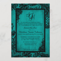 Aquamarine schwarze Spitze-gotische