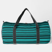 Aquamarine schwarze Streifen Duffle Bag (Rückseite)