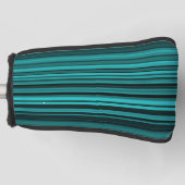 Aquamarine schwarze Streifen Golf Headcover (Vorderseite)